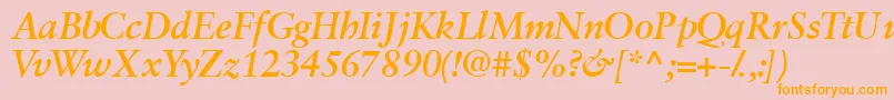Saiba mais sobre a fonte Garamondretrospectivessk ffy Fonte Garamondretrospectivessk ffy – fontes laranjas em um fundo rosa