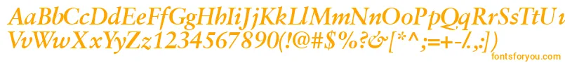 フォントGaramondretrospectivessk ffy – 白い背景にオレンジのフォント