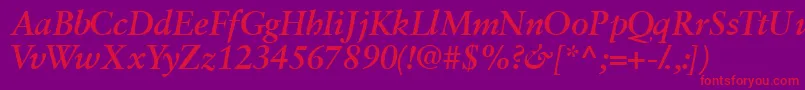 Police Garamondretrospectivessk ffy – polices rouges sur fond violet