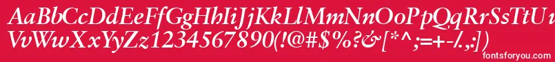 Garamondretrospectivessk ffy Font – White Fonts on Red Background