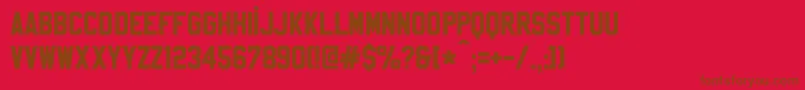 SablonUpRegular Font – Brown Fonts on Red Background