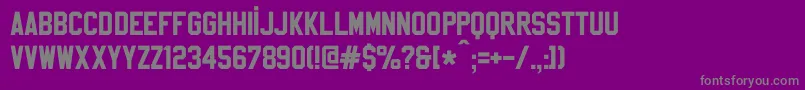 SablonUpRegular Font – Gray Fonts on Purple Background