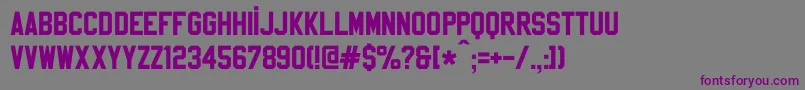 SablonUpRegular Font – Purple Fonts on Gray Background