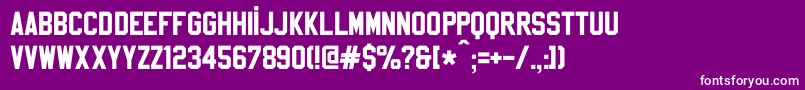 SablonUpRegular Font – White Fonts on Purple Background
