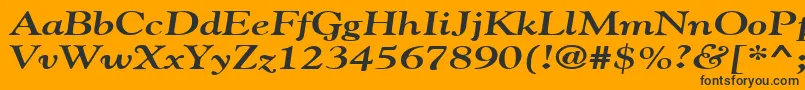 Шрифт GildebroadBoldItalic – чёрные шрифты на оранжевом фоне