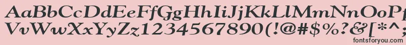 GildebroadBoldItalic-fontti – mustat fontit vaaleanpunaisella taustalla