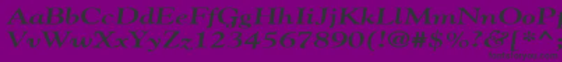 GildebroadBoldItalic Font – Black Fonts on Purple Background