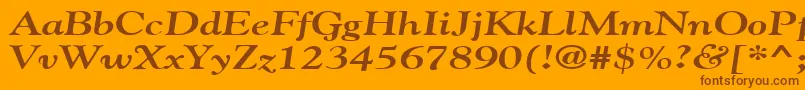 フォントGildebroadBoldItalic – オレンジの背景に茶色のフォント