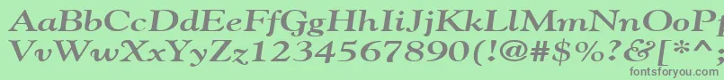 フォントGildebroadBoldItalic – 緑の背景に灰色の文字