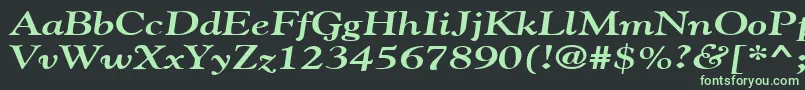 GildebroadBoldItalic Font – Green Fonts on Black Background