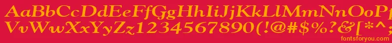 GildebroadBoldItalic Font – Orange Fonts on Red Background