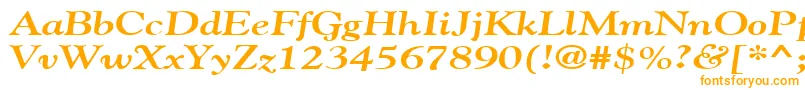 フォントGildebroadBoldItalic – 白い背景にオレンジのフォント