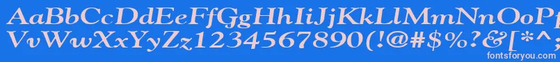 Шрифт GildebroadBoldItalic – розовые шрифты на синем фоне
