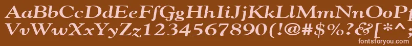 Шрифт GildebroadBoldItalic – розовые шрифты на коричневом фоне