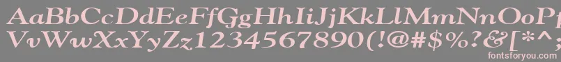 GildebroadBoldItalic Font – Pink Fonts on Gray Background