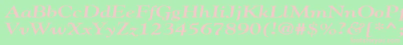 GildebroadBoldItalic Font – Pink Fonts on Green Background