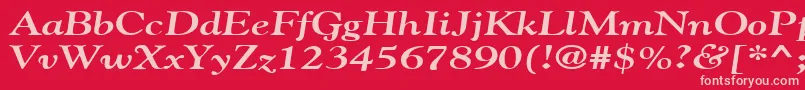 GildebroadBoldItalic Font – Pink Fonts on Red Background