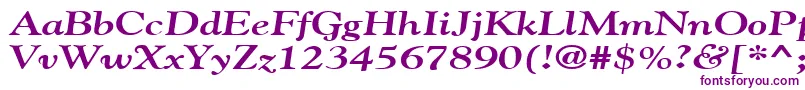 GildebroadBoldItalic-fontti – violetit fontit valkoisella taustalla