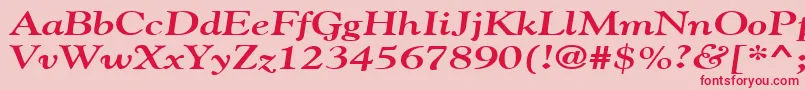 GildebroadBoldItalic Font – Red Fonts on Pink Background