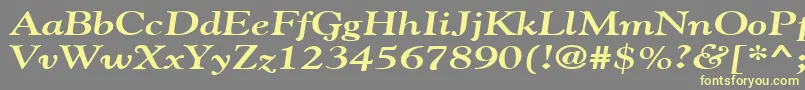 フォントGildebroadBoldItalic – 黄色のフォント、灰色の背景