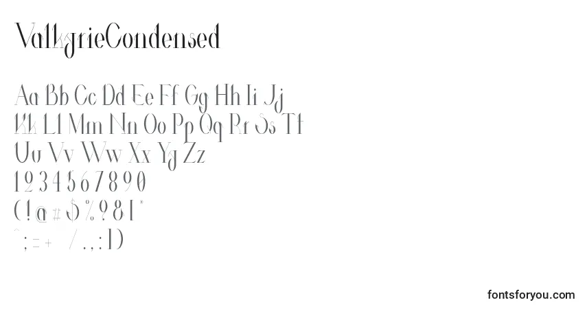 ValkyrieCondensed Font – alphabet, numbers, special characters