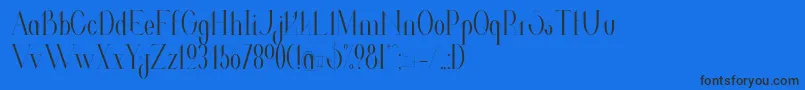 フォントValkyrieCondensed – 黒い文字の青い背景