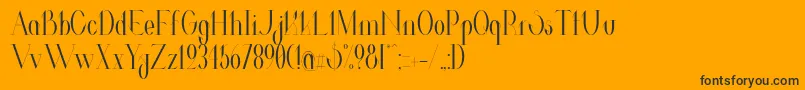 ValkyrieCondensed-Schriftart – Schwarze Schriften auf orangefarbenem Hintergrund