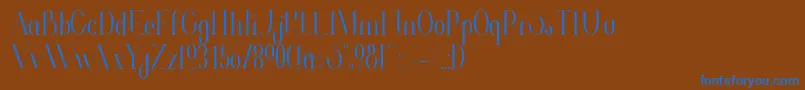 ValkyrieCondensed-fontti – siniset fontit ruskealla taustalla