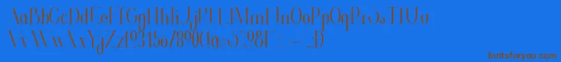 Czcionka ValkyrieCondensed – brązowe czcionki na niebieskim tle