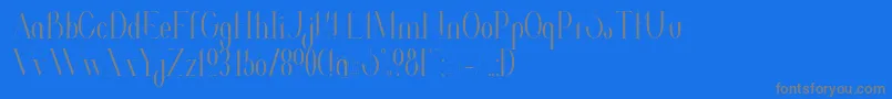 ValkyrieCondensed-fontti – harmaat kirjasimet sinisellä taustalla