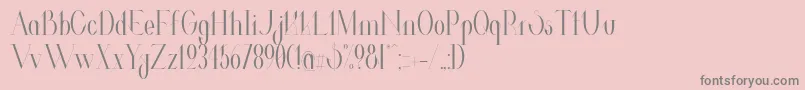 ValkyrieCondensed-fontti – harmaat kirjasimet vaaleanpunaisella taustalla