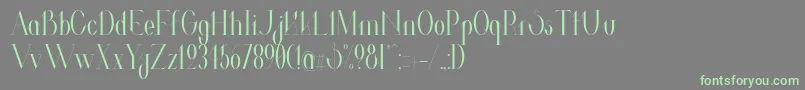 ValkyrieCondensed-Schriftart – Grüne Schriften auf grauem Hintergrund
