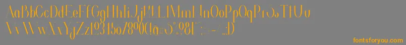ValkyrieCondensed Font – Orange Fonts on Gray Background