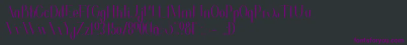 フォントValkyrieCondensed – 黒い背景に紫のフォント