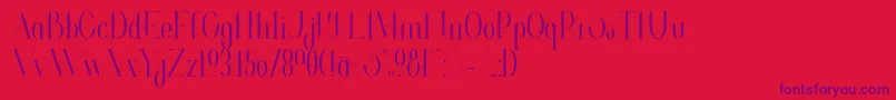 ValkyrieCondensed-fontti – violetit fontit punaisella taustalla
