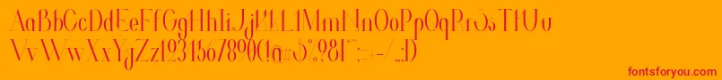 ValkyrieCondensed Font – Red Fonts on Orange Background