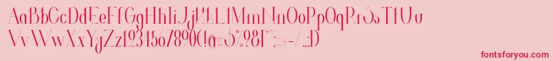 フォントValkyrieCondensed – ピンクの背景に赤い文字