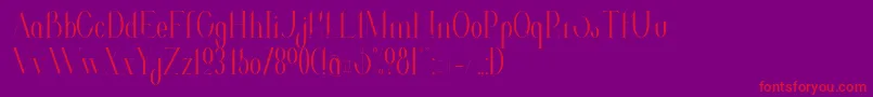 ValkyrieCondensed-Schriftart – Rote Schriften auf violettem Hintergrund