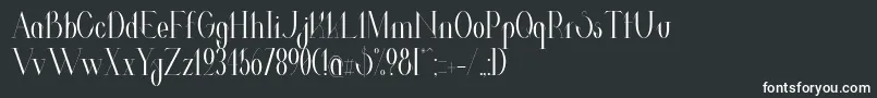 フォントValkyrieCondensed – 黒い背景に白い文字
