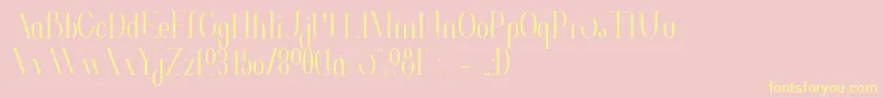 ValkyrieCondensed-Schriftart – Gelbe Schriften auf rosa Hintergrund