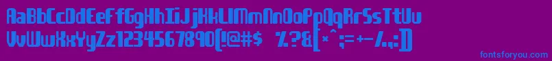 Young ffy Font – Blue Fonts on Purple Background