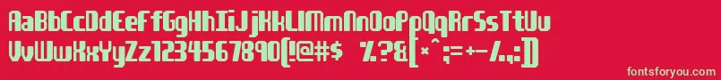 Young ffy Font – Green Fonts on Red Background