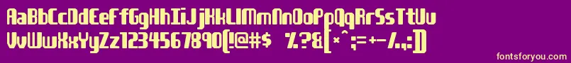 Young ffy Font – Yellow Fonts on Purple Background