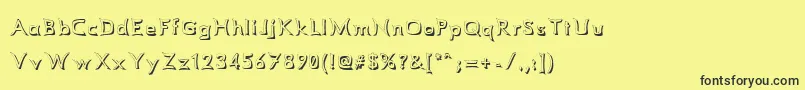 Comismsh Font – Black Fonts on Yellow Background