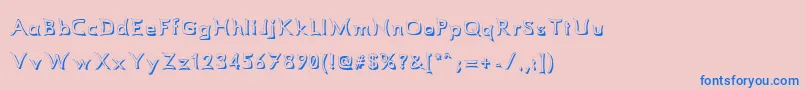 Weitere Informationen zur Comismsh-Schriftart Comismsh-Schriftart – Blaue Schriften auf rosa Hintergrund