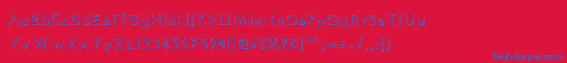 Comismsh Font – Blue Fonts on Red Background