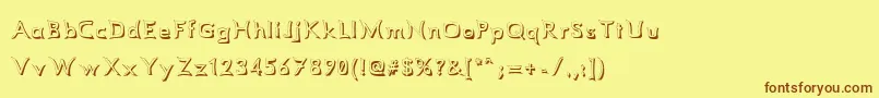 Comismsh Font – Brown Fonts on Yellow Background