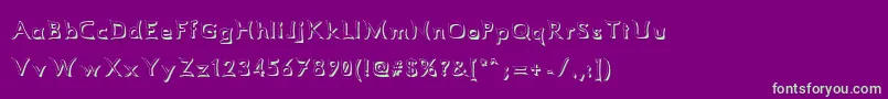 Comismsh Font – Green Fonts on Purple Background
