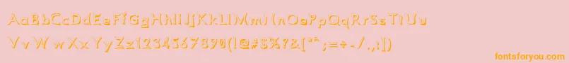 Comismsh Font – Orange Fonts on Pink Background