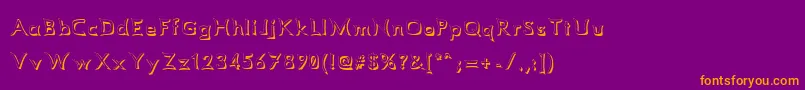 Comismsh Font – Orange Fonts on Purple Background